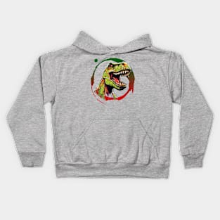 Fierce Allosaurus Color Splash Design Kids Hoodie